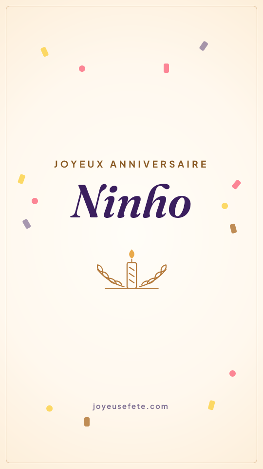 Image « Joyeux anniversaire Ninho » au format story
