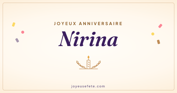 Image « Joyeux anniversaire Nirina » au format large