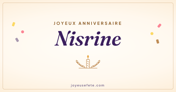 Image « Joyeux anniversaire Nisrine » au format large