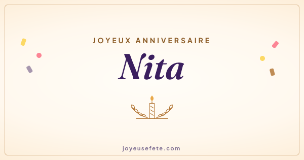 Image « Joyeux anniversaire Nita » au format large