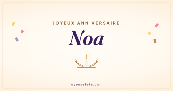 Image « Joyeux anniversaire Noa » au format large