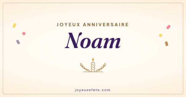 Image « Joyeux anniversaire Noam » au format large