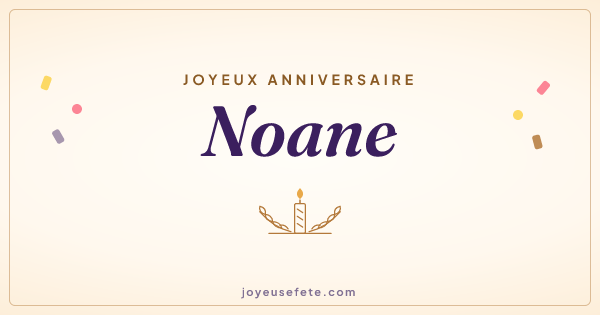 Image « Joyeux anniversaire Noane » au format large