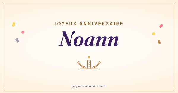 Image « Joyeux anniversaire Noann » au format large