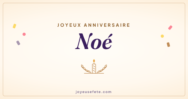 Image « Joyeux anniversaire Noé » au format large