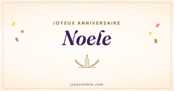 Image « Joyeux anniversaire Noele » au format large