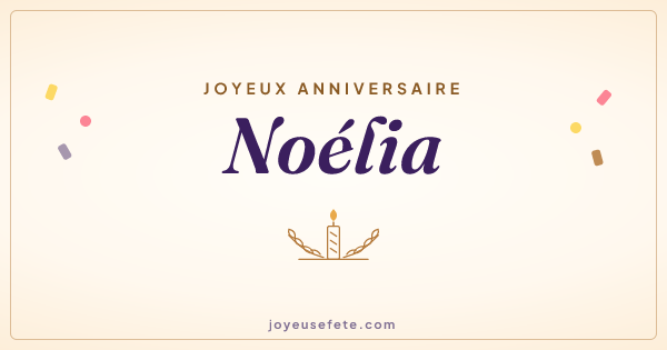 Image « Joyeux anniversaire Noélia » au format large