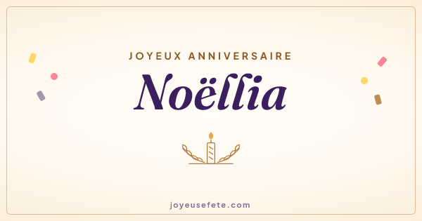 Image « Joyeux anniversaire Noëllia » au format large