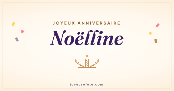 Image « Joyeux anniversaire Noëlline » au format large