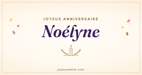 Image « Joyeux anniversaire Noélyne » au format large