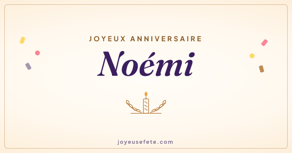 Image « Joyeux anniversaire Noémi » au format large