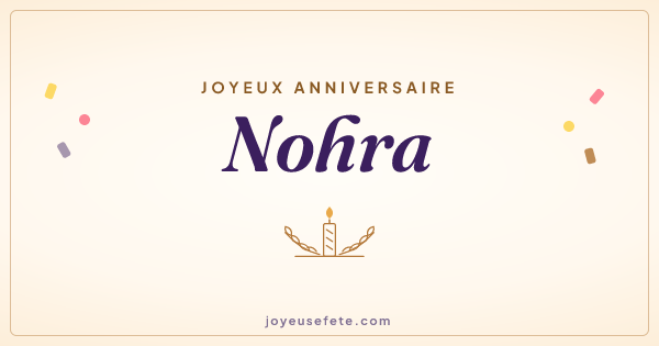 Image « Joyeux anniversaire Nohra » au format large