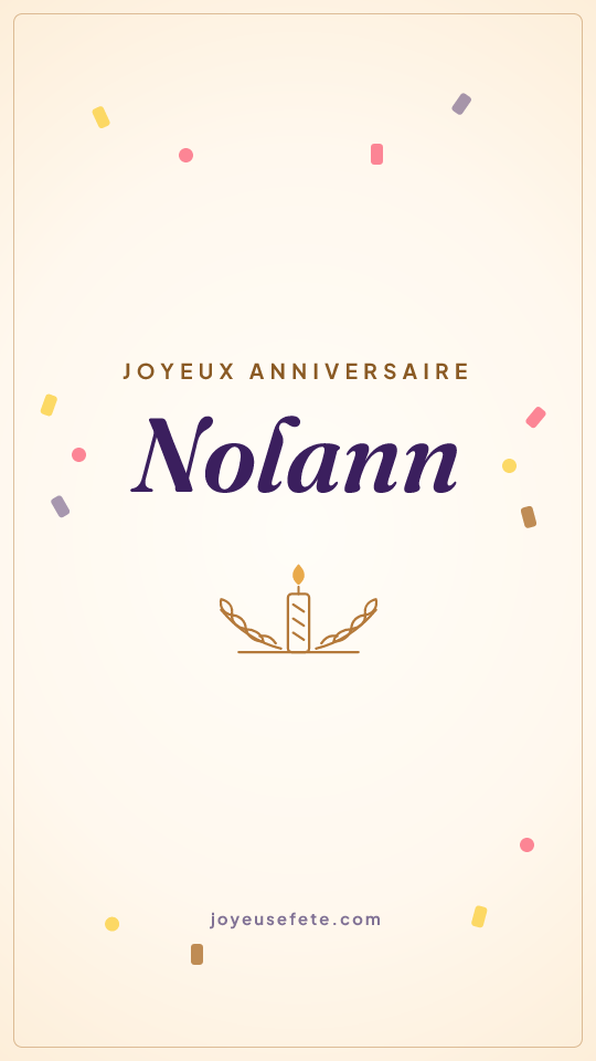 Image « Joyeux anniversaire Nolann » au format story