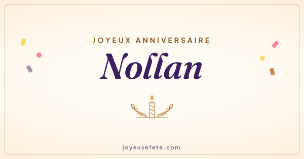 Image « Joyeux anniversaire Nollan » au format large