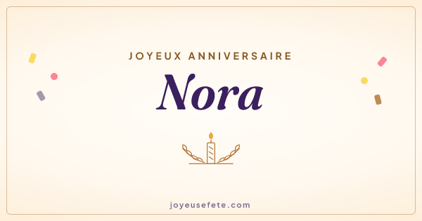 Image « Joyeux anniversaire Nora » au format large