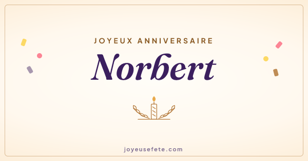 Image « Joyeux anniversaire Norbert » au format large