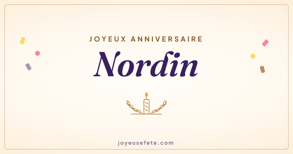Image « Joyeux anniversaire Nordin » au format large