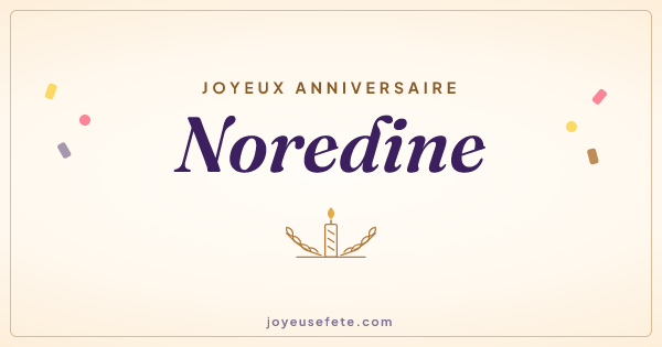 Image « Joyeux anniversaire Noredine » au format large