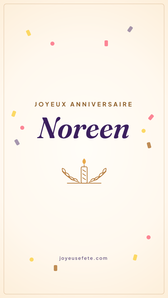 Image « Joyeux anniversaire Noreen » au format story