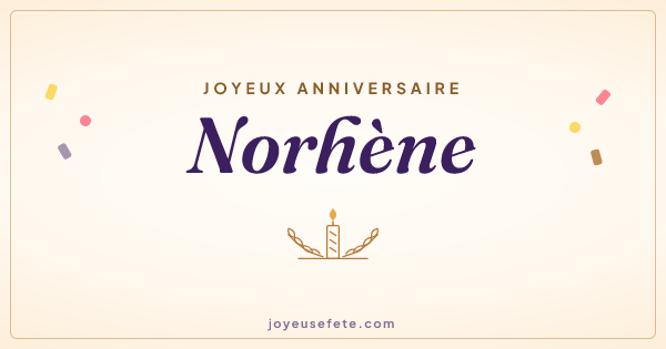 Image « Joyeux anniversaire Norhène » au format large