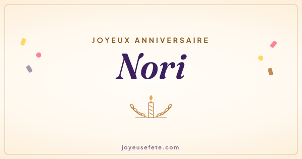 Image « Joyeux anniversaire Nori » au format large