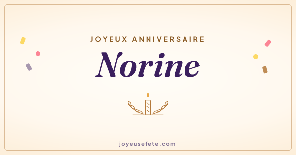 Image « Joyeux anniversaire Norine » au format large