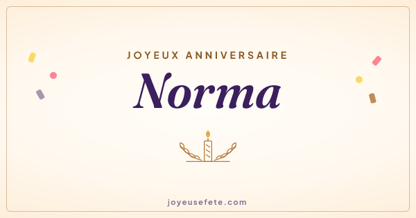 Image « Joyeux anniversaire Norma » au format large