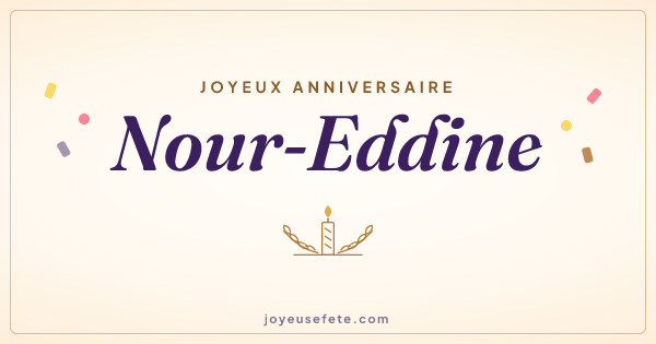 Image « Joyeux anniversaire Nour-Eddine » au format large