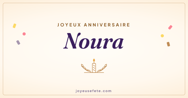 Image « Joyeux anniversaire Noura » au format large