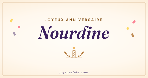 Image « Joyeux anniversaire Nourdine » au format large