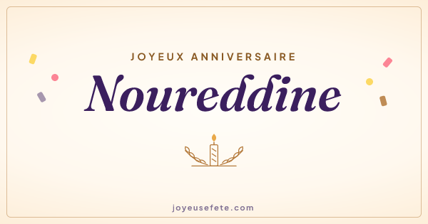 Image « Joyeux anniversaire Noureddine » au format large
