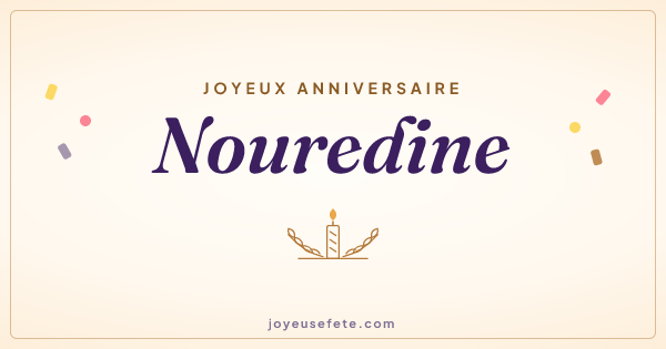 Image « Joyeux anniversaire Nouredine » au format large