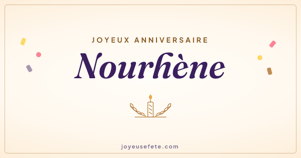 Image « Joyeux anniversaire Nourhène » au format large