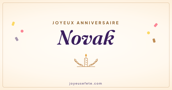 Image « Joyeux anniversaire Novak » au format large