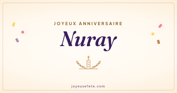 Image « Joyeux anniversaire Nuray » au format large