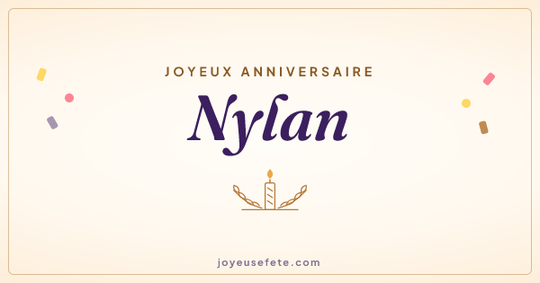 Image « Joyeux anniversaire Nylan » au format large