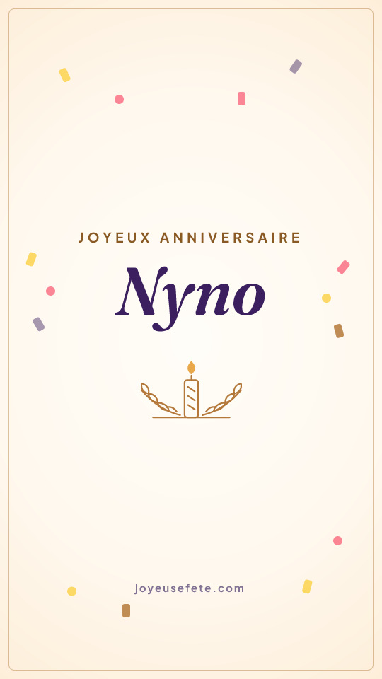 Image « Joyeux anniversaire Nyno » au format story