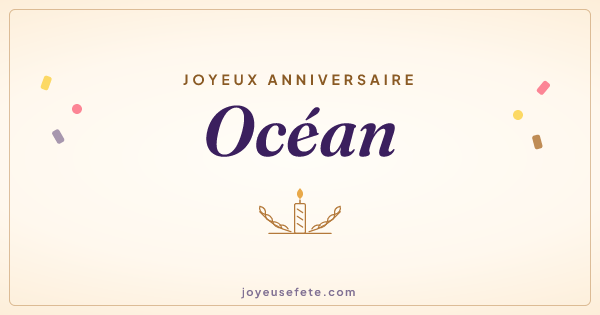 Image « Joyeux anniversaire Océan » au format large
