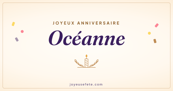 Image « Joyeux anniversaire Océanne » au format large