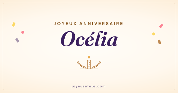 Image « Joyeux anniversaire Océlia » au format large