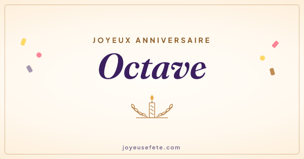 Image « Joyeux anniversaire Octave » au format large