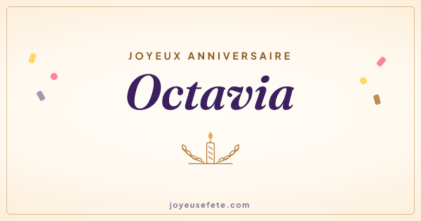 Image « Joyeux anniversaire Octavia » au format large