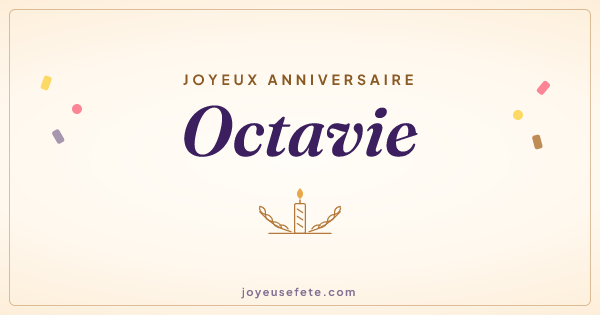 Image « Joyeux anniversaire Octavie » au format large