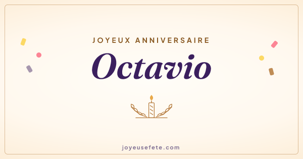 Image « Joyeux anniversaire Octavio » au format large