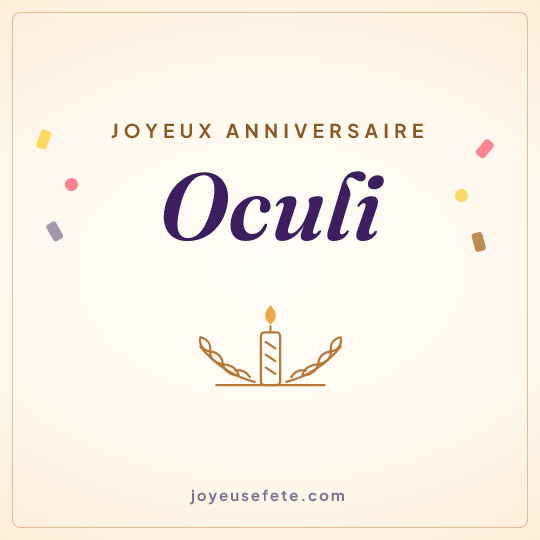 Image carrée « Joyeux anniversaire Oculi » pour WhatsApp