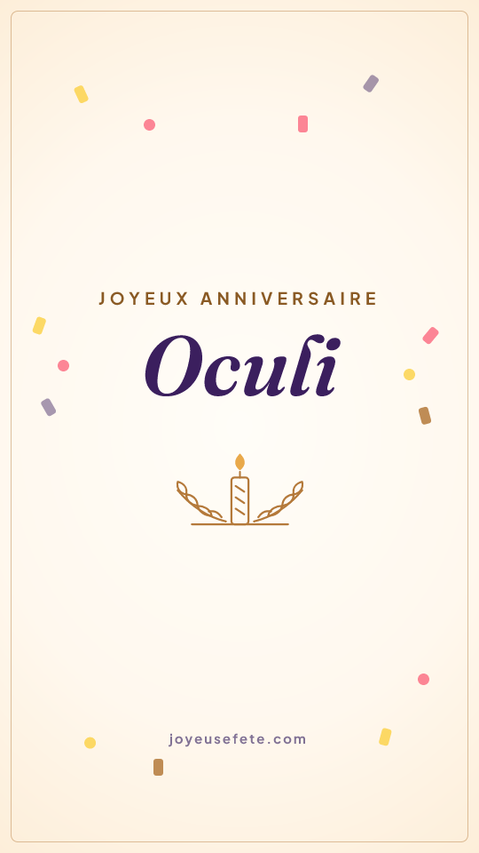 Image « Joyeux anniversaire Oculi » au format story