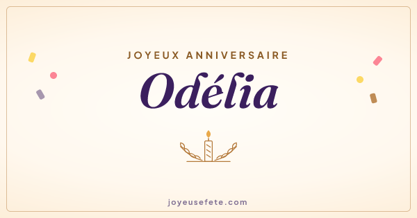 Image « Joyeux anniversaire Odélia » au format large