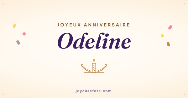 Image « Joyeux anniversaire Odeline » au format large