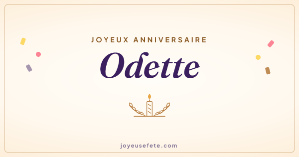 Image « Joyeux anniversaire Odette » au format large