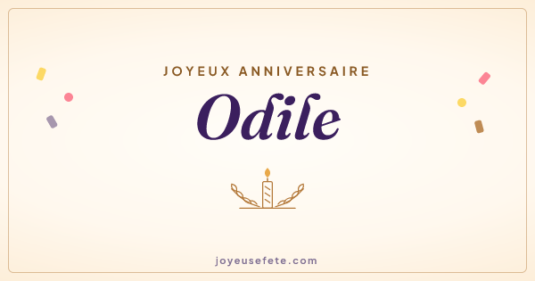 Image « Joyeux anniversaire Odile » au format large